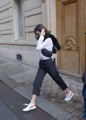 Kendall Jenner at a fitting in Paris | GotCeleb