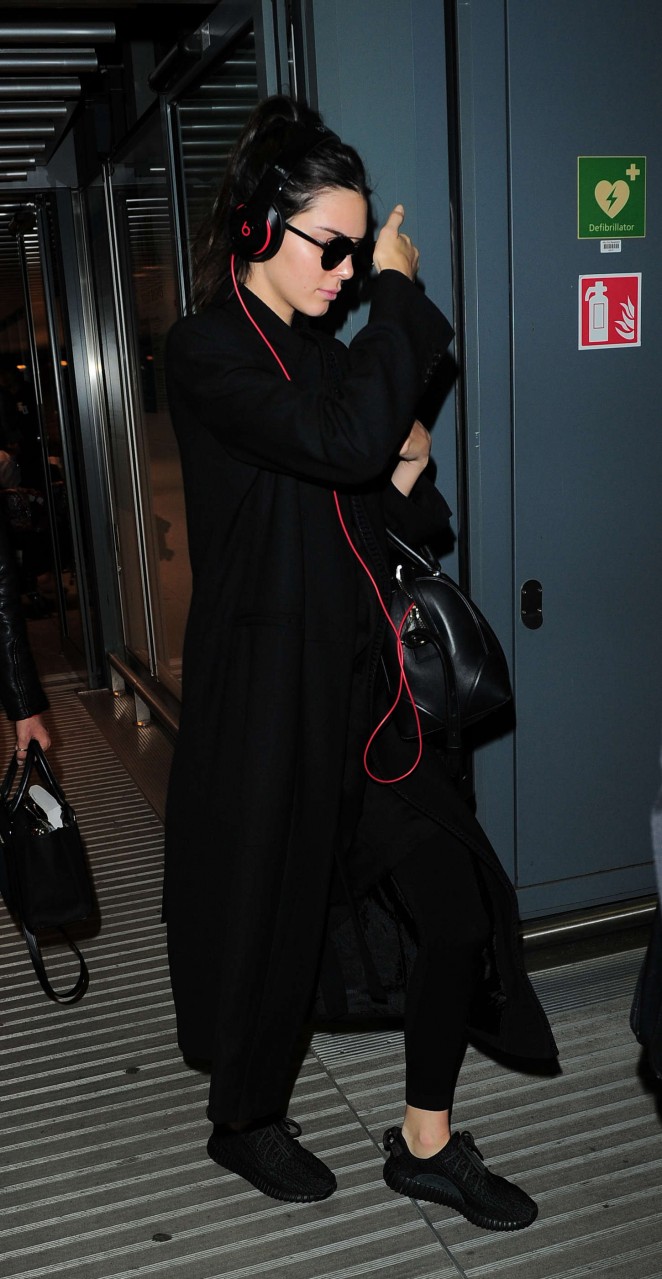 Kendall Jenner at Heathrow Airport in London