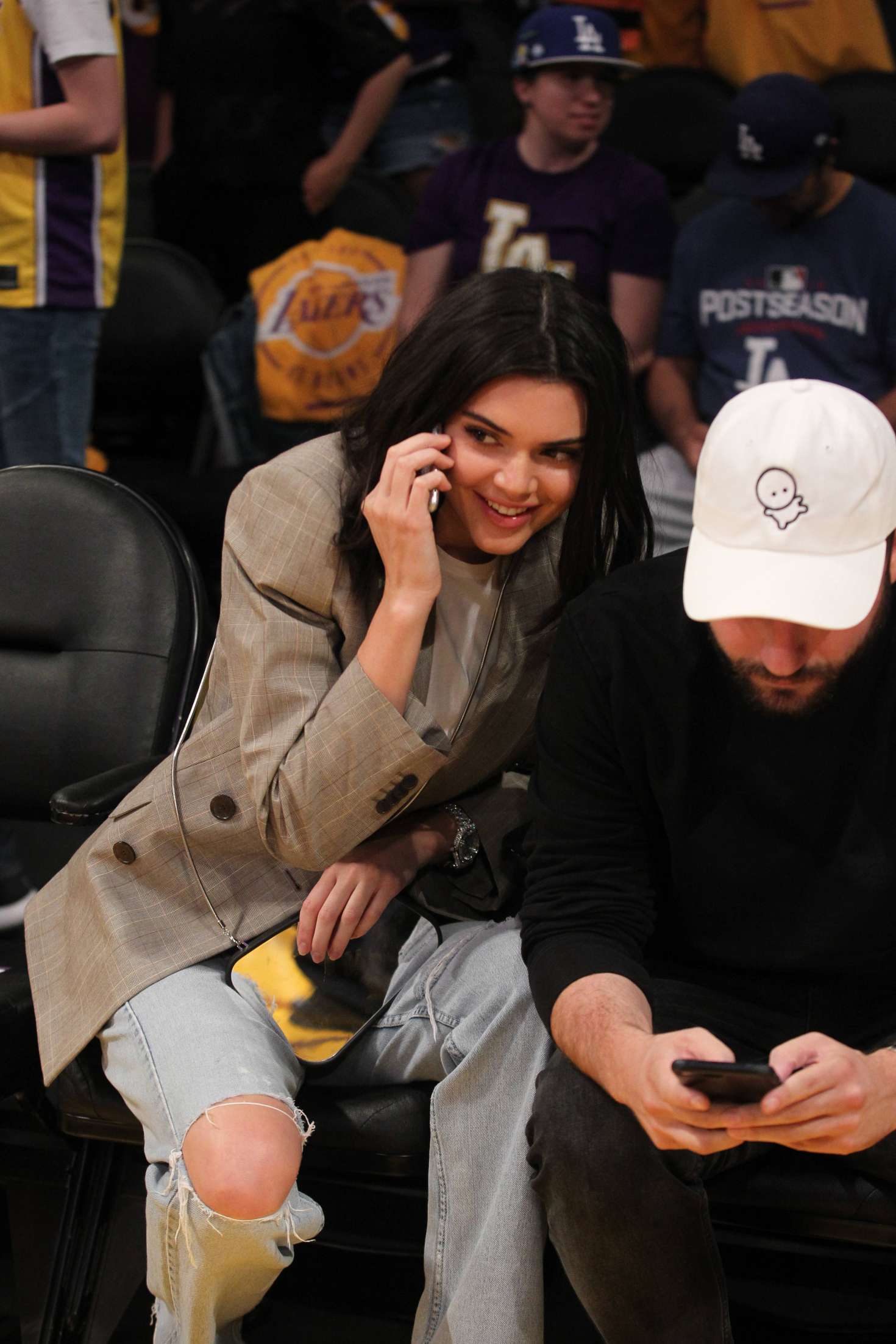 Kendall Jenner at the Lakers vs Clippers game -10 | GotCeleb