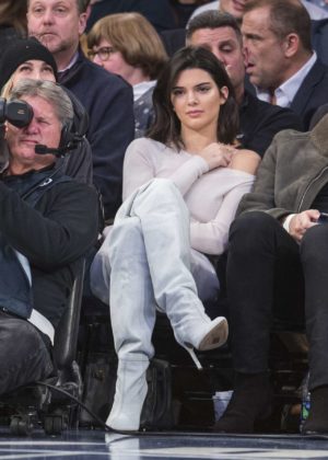 Kendall Jenner at the New York Knicks vs LA Clippers in NYC
