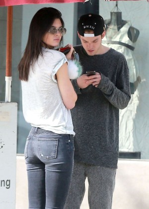 Kendall Jenner in Jeans at Urth Caffe in West Hollywood