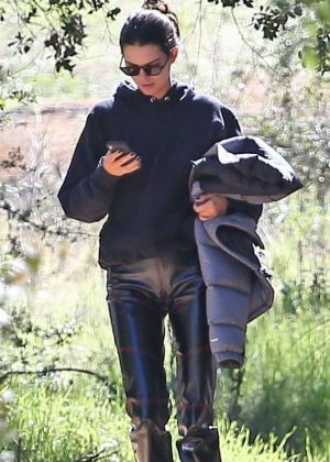 Kendall Jenner in Black Pants - Out in Los Angeles