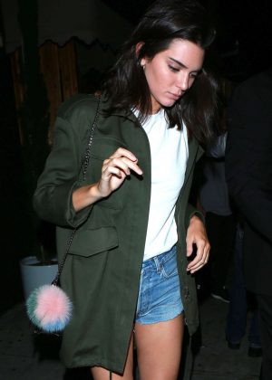 Kendall Jenner in Cut-offs at The Nice Guy in West Hollywood