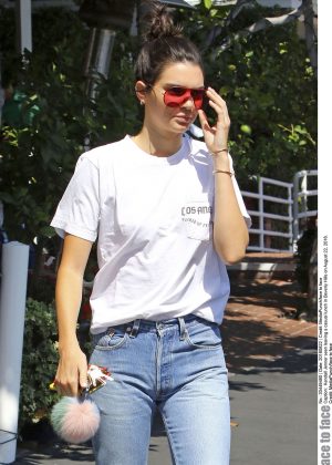 Kendall Jenner in Jeans Leaving Fred Segal in Los Angeles