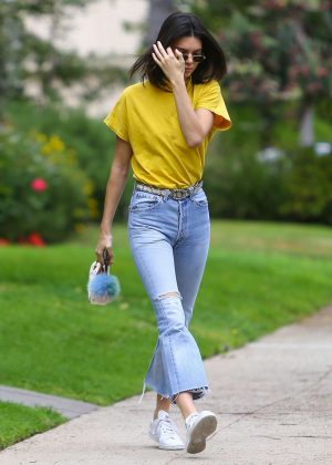 Kendall Jenner in Jeans Out in Beverly Hills