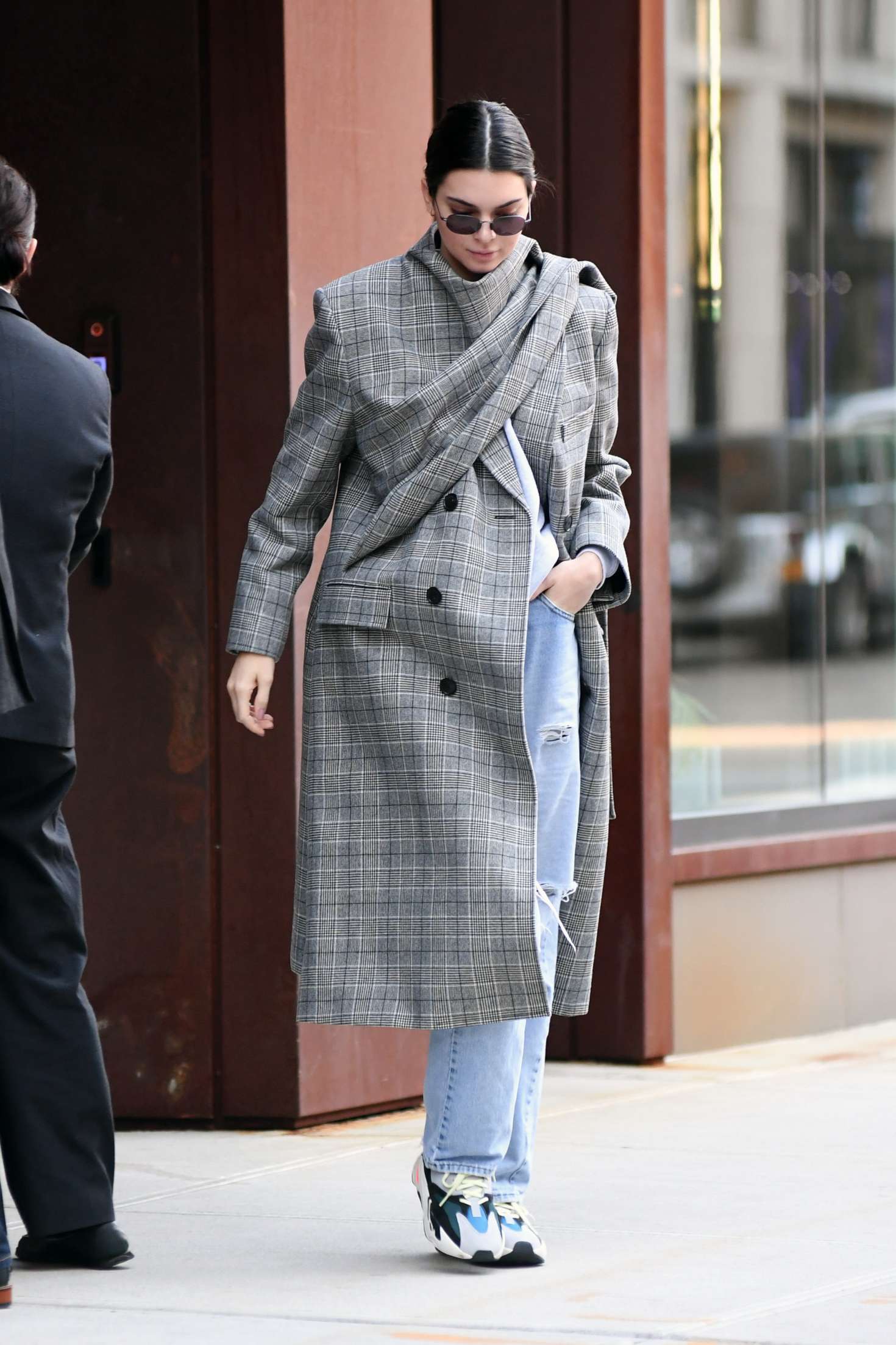 Kendall Jenner in Long Coat and Jeans -04 | GotCeleb