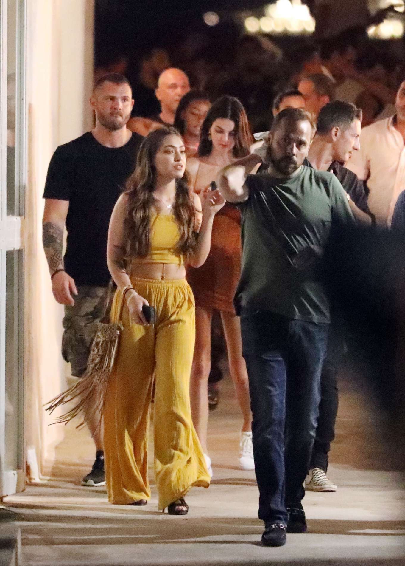 Kendall Jenner in Mini Dress â€“ Headed to a beach nightclub in Mykonos