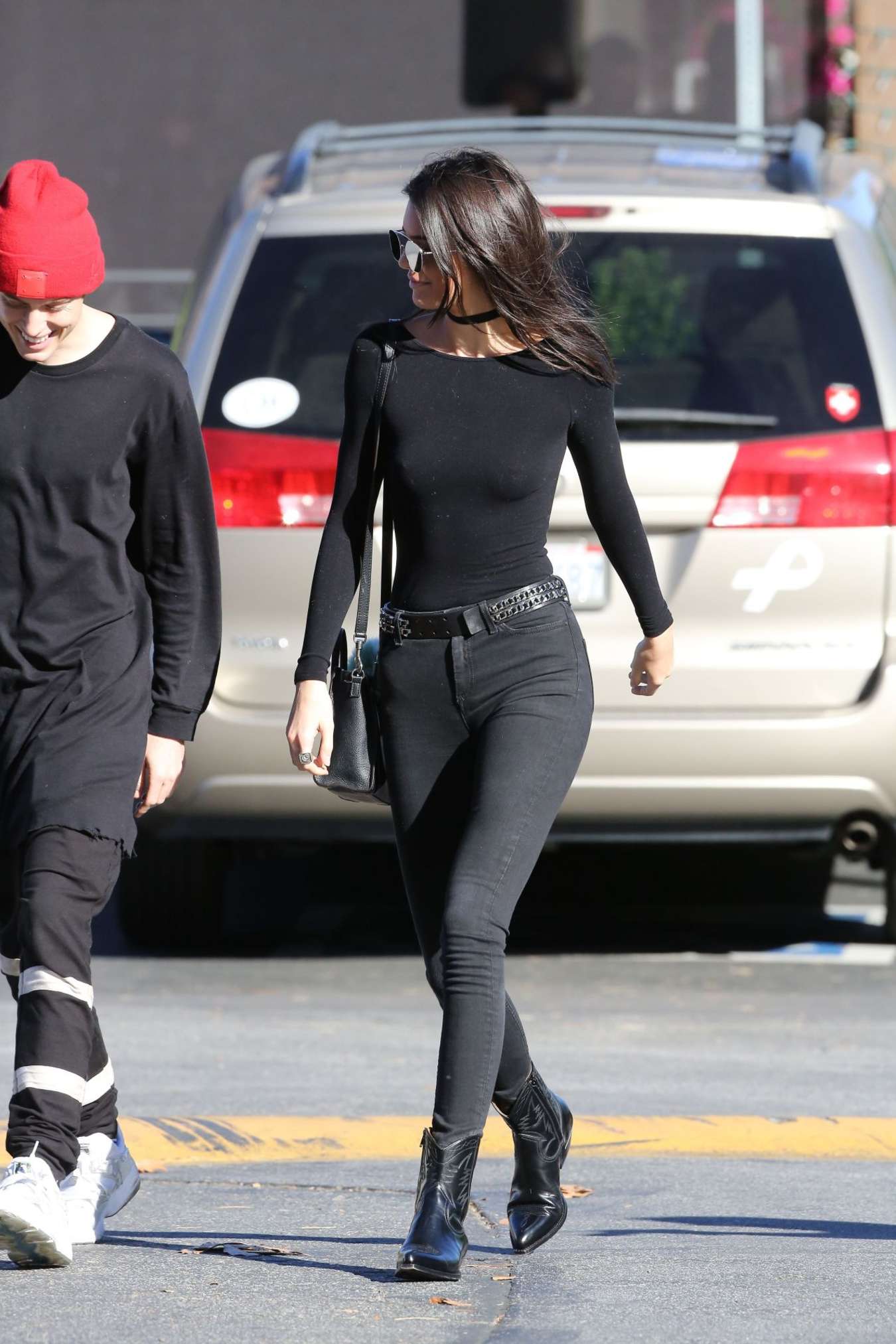 Kendall Jenner in Skinny Jeans out in Calabasas. 
