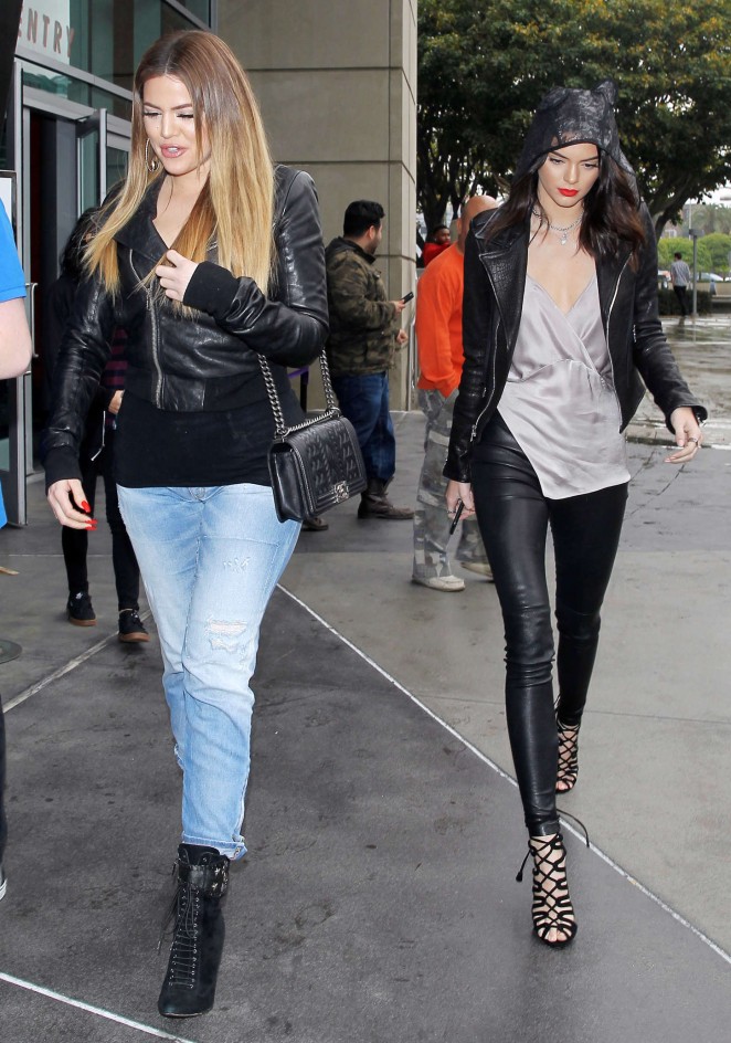 Kendall Jenner & Khloe Kardashian - Leaving the Staples Center in Los Angeles