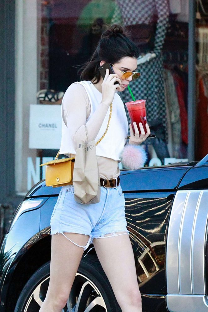 Kendall Jenner - Leaving Kreation Organic Juicery in Beverly Hills