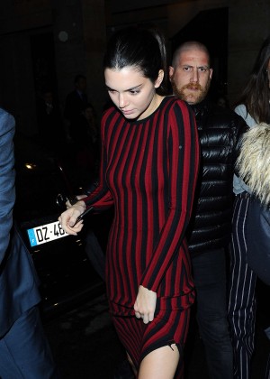 Kendall Jenner - Leaving the Dior Afterparty at Angelina's in Paris