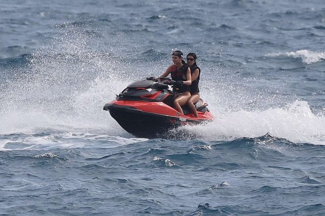 Kendall Jenner on Jet skiing in Antibes