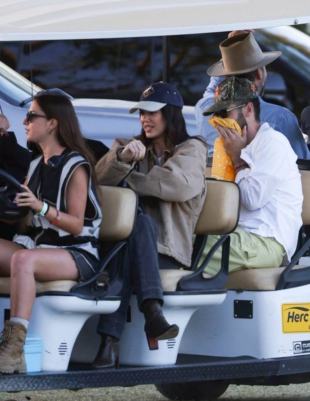 Kendall Jenner - Seen at Stagecoach 2024 Rolls In a Golf Cart