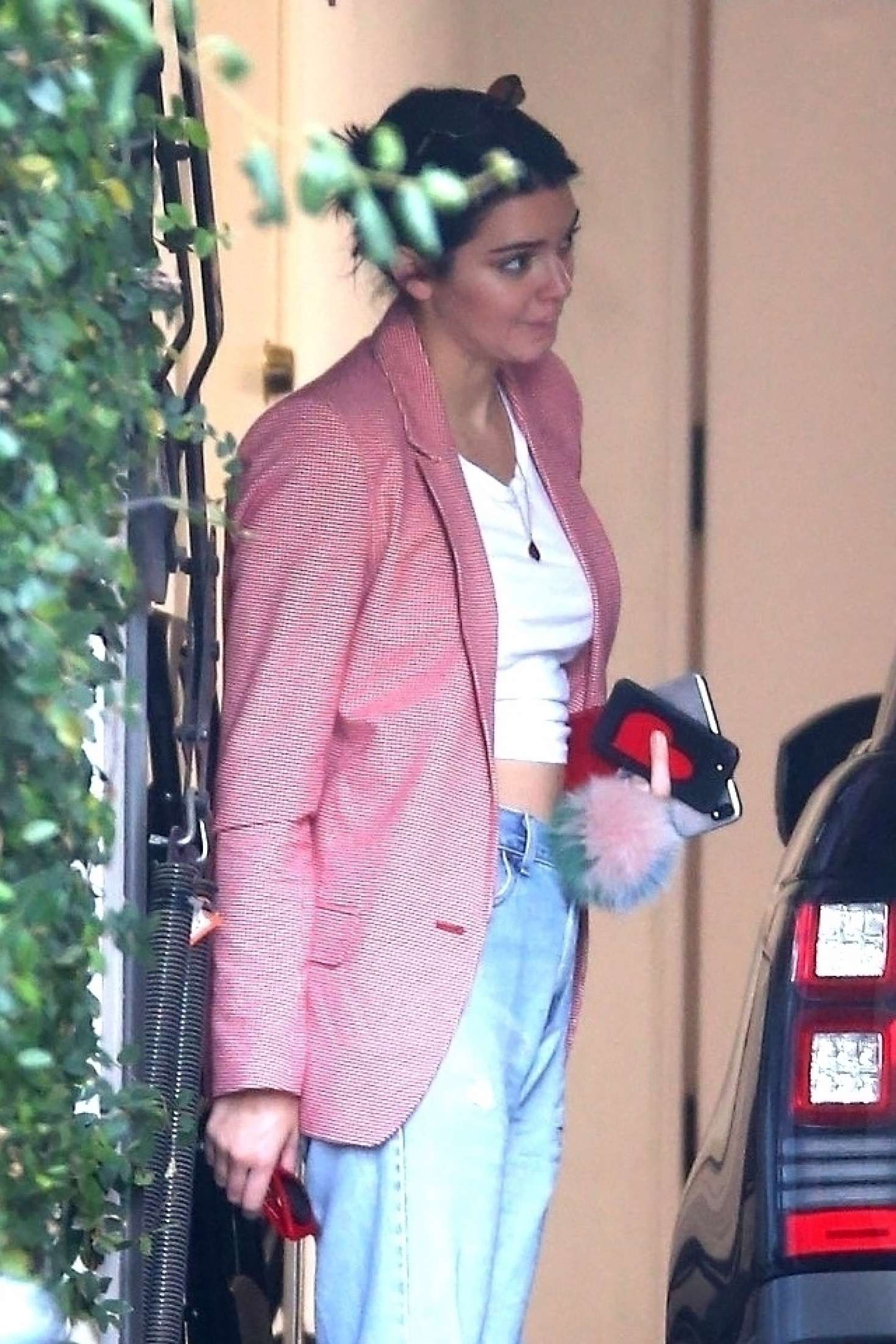 Kendall Jenner visiting a friend's house in Beverly Hills