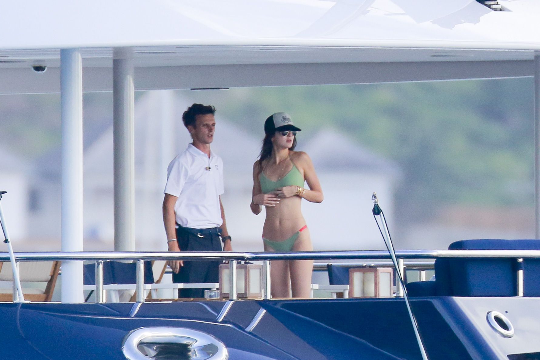 Kendall Jenner - Wearing a bikini on a yacht in St Barts. 