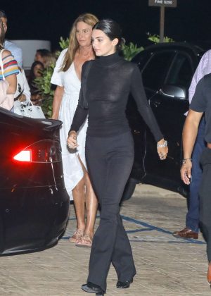 Kendall Jenner with Caitlyn Jenner - Has dinner at Nobu in LA