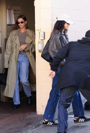 Kendall Jenner - With Hailey Bieber departing Nate'n Al's in Beverly Hills