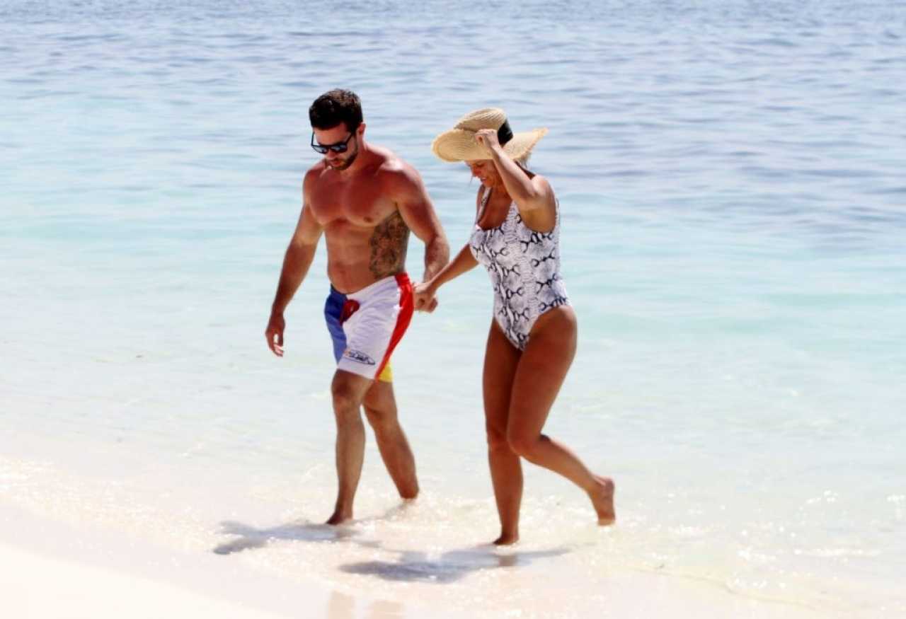 Kerry Katona and Ryan Mahoney on Holiday at Resort Ayada in Maldives