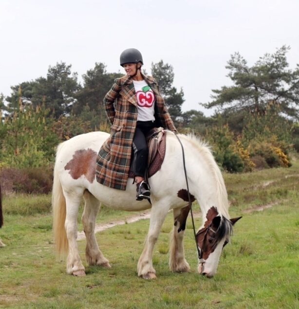 Kerry Katona - Horse riding candids in Sussex