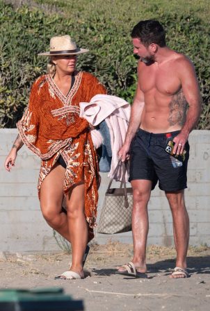 Kerry Katona - On the beach with her boyfriend while on holiday in Marbella