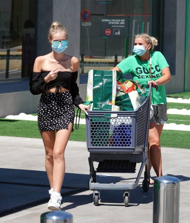 Kerry Katona with her daughter Lilly-Sue McFadden - Shopping candids in Spain