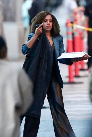 Kerry Washington - Seen heading to the set of 'Unprisoned' in Hollywood
