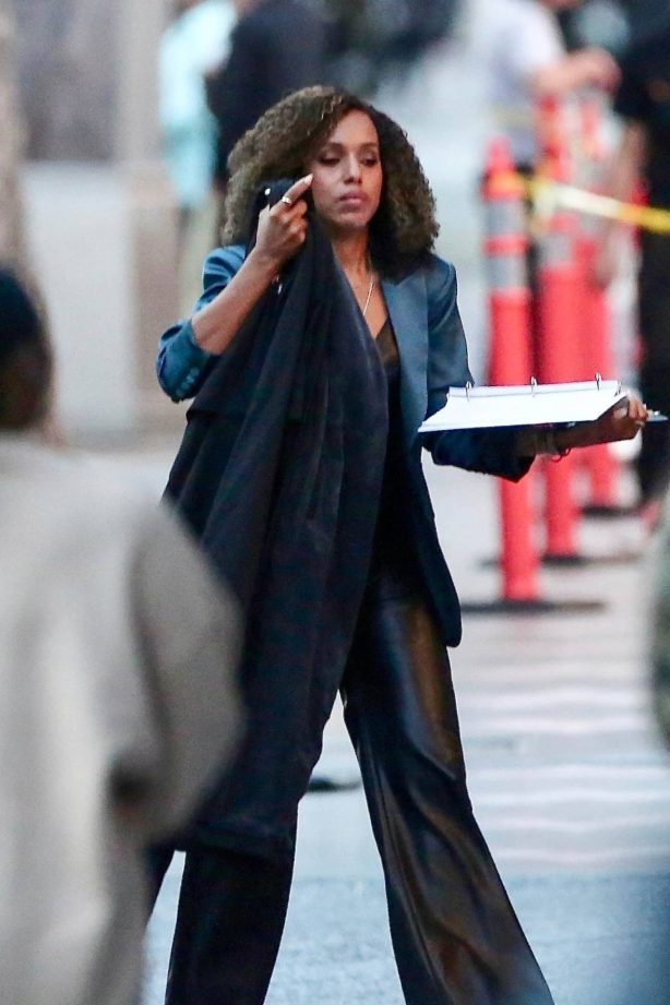 Kerry Washington - Seen heading to the set of 'Unprisoned' in Hollywood
