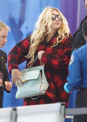 Kesha - Arrives at JFK Airport in New York
