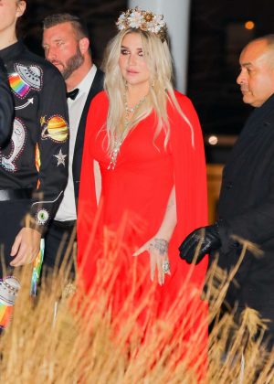 Kesha - Arriving at the Grammys 2018 after party in New York City