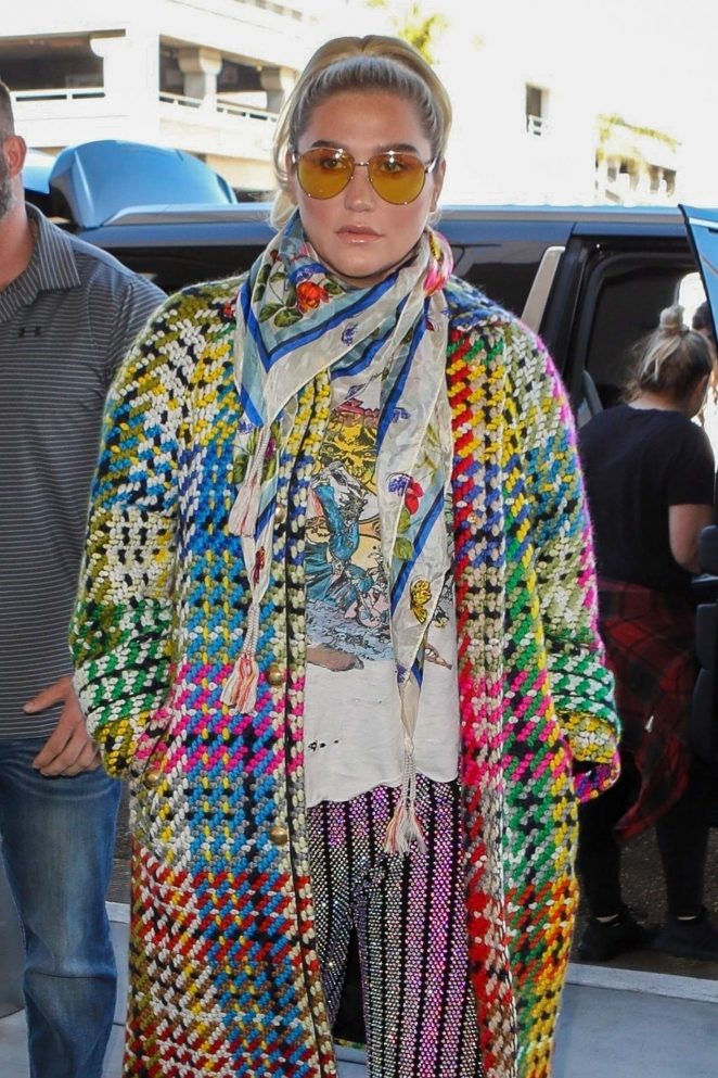 Kesha at LAX International Airport in LA