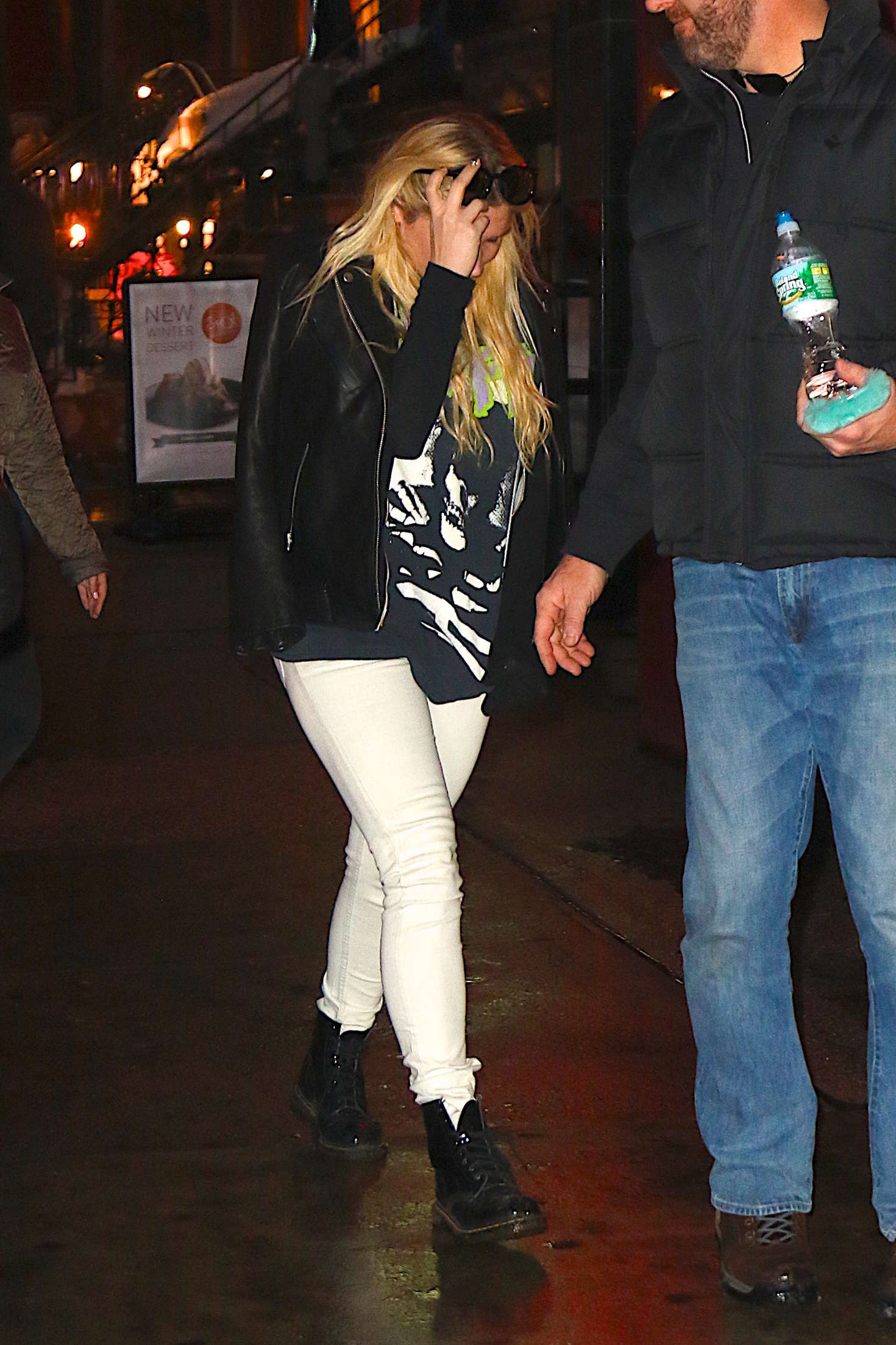 Kesha in White Jeans out in New York