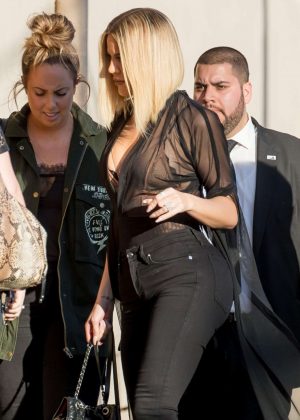 Khloe Kardashian - Arriving at 'Jimmy Kimmel Live' in Hollywood