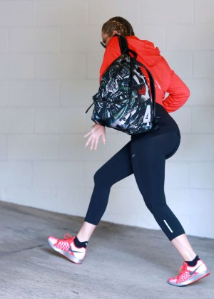 Khloe Kardashian in Tights at Gym in Beverly Hills