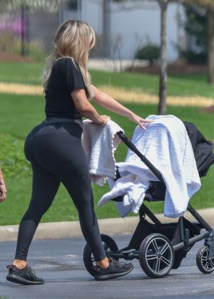 Khloe Kardashian in Tights out in Cleveland