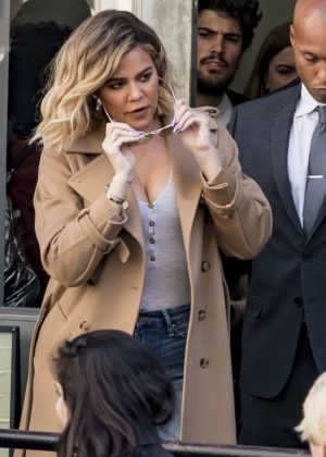 Khloe Kardashian out in Soho
