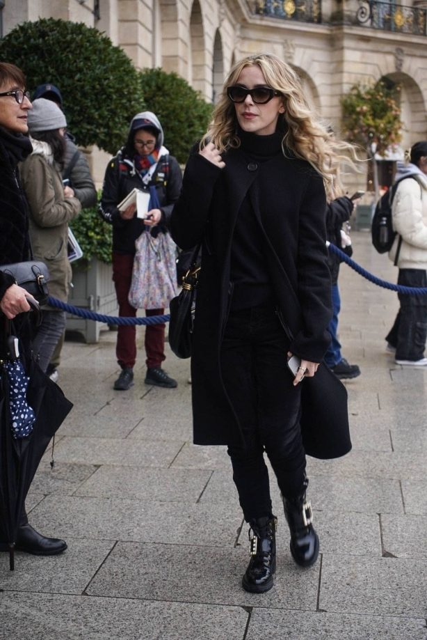 Kiernan Shipka - Arriving at a hotel for lunch during Paris Fashion Week