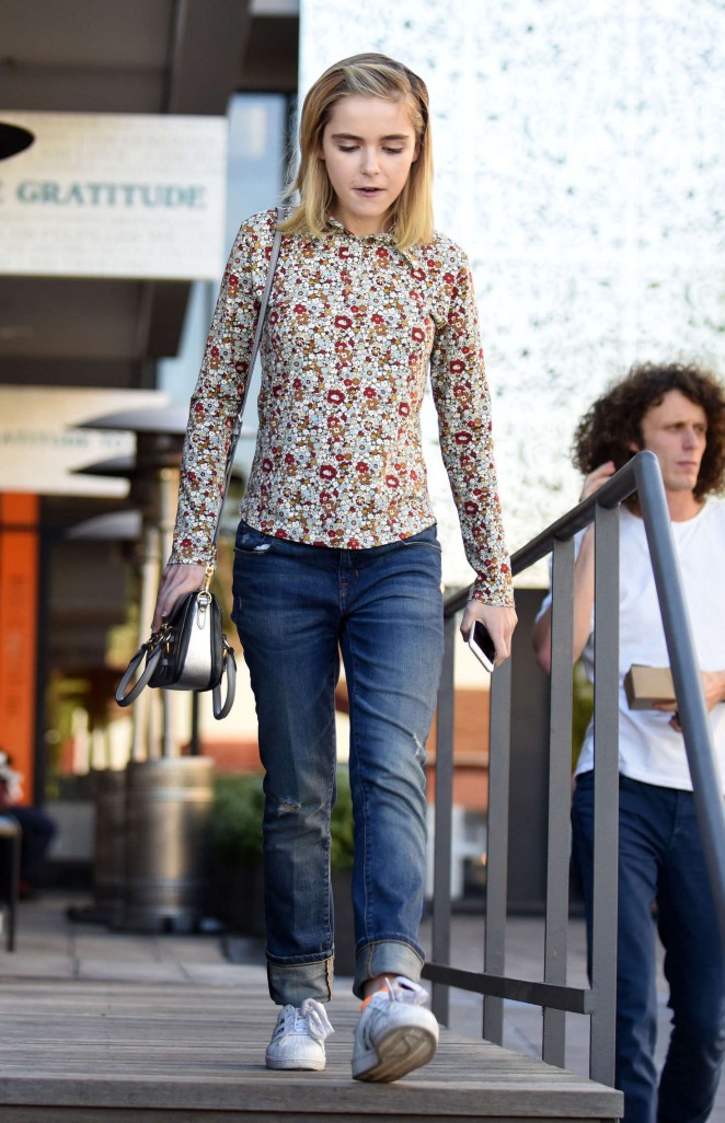 Kiernan Shipka in Jeans Out in Los Angeles