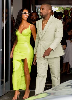 Kim Kardashian and Kanye West at 2 Chainz wedding in Miami