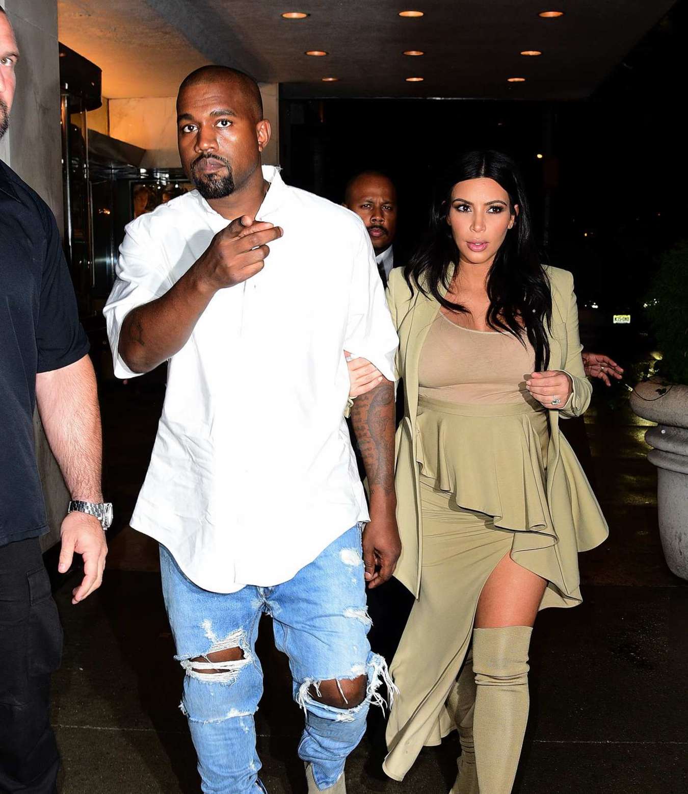 Kim Kardashian and Kanye West - Attend at Rihanna Party in NYC