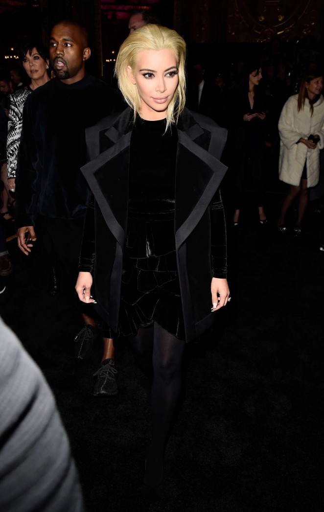 Kim Kardashian - Balmain Fashion Show 2015 in Paris
