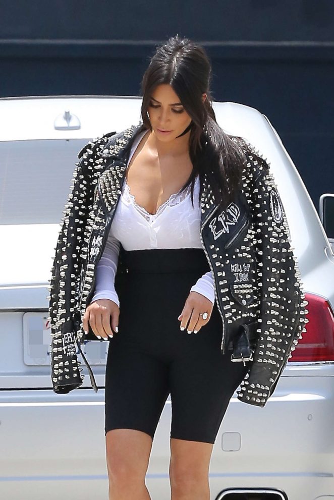 Kim Kardashian heads to the studio in Santa Monica