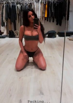 Kim Kardashian in a Bikini - Instagram Stories