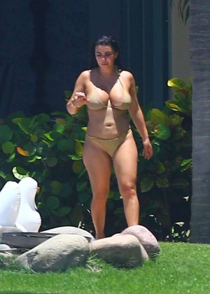 Kim Kardashian in Bikini on vacation in Punta Mita