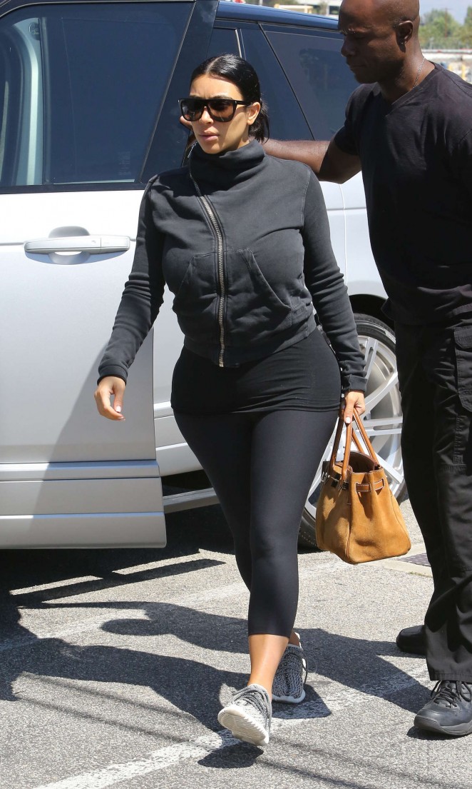 Kim Kardashian in Leggings Out in LA
