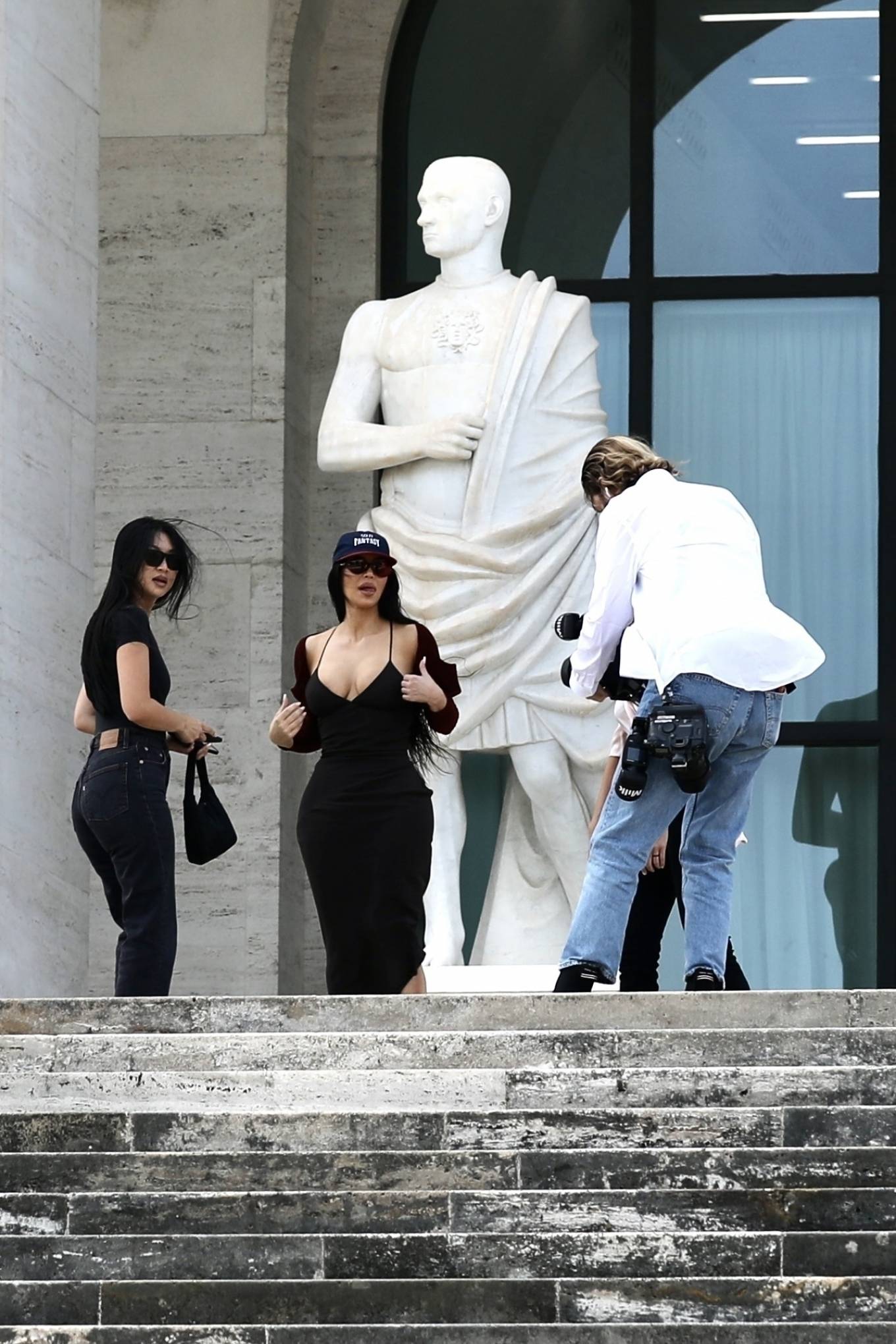Kim Kardashian 2021 : Kim Kardashian – is seen outside Fendi for a meeting in Rome-18