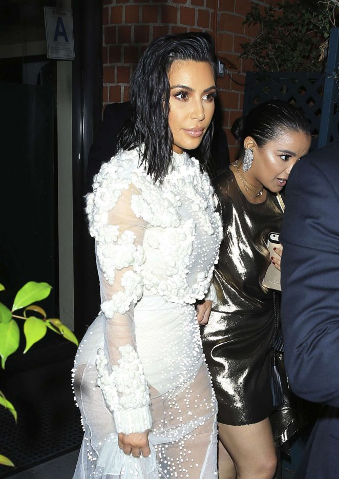 Kim Kardashian Leaving Mr. Chow in Beverly Hills