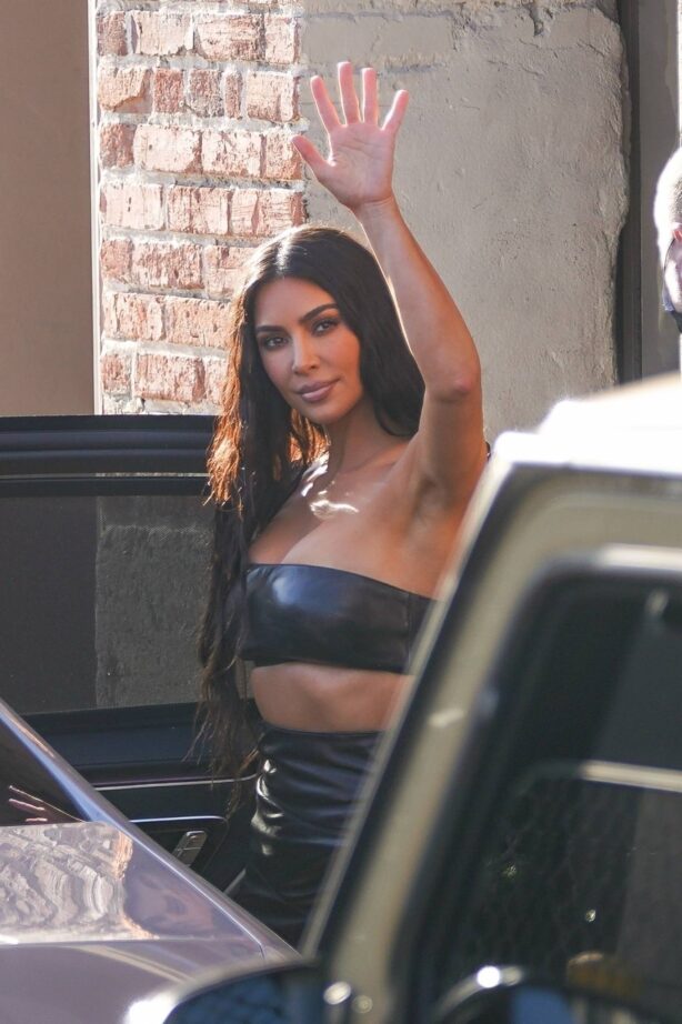 Kim Kardashian - Pictured at Jimmy Kimmel Live in Hollywood