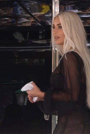 Kim Kardashian - Pictured In Portofino for Kourtney and Travis wedding