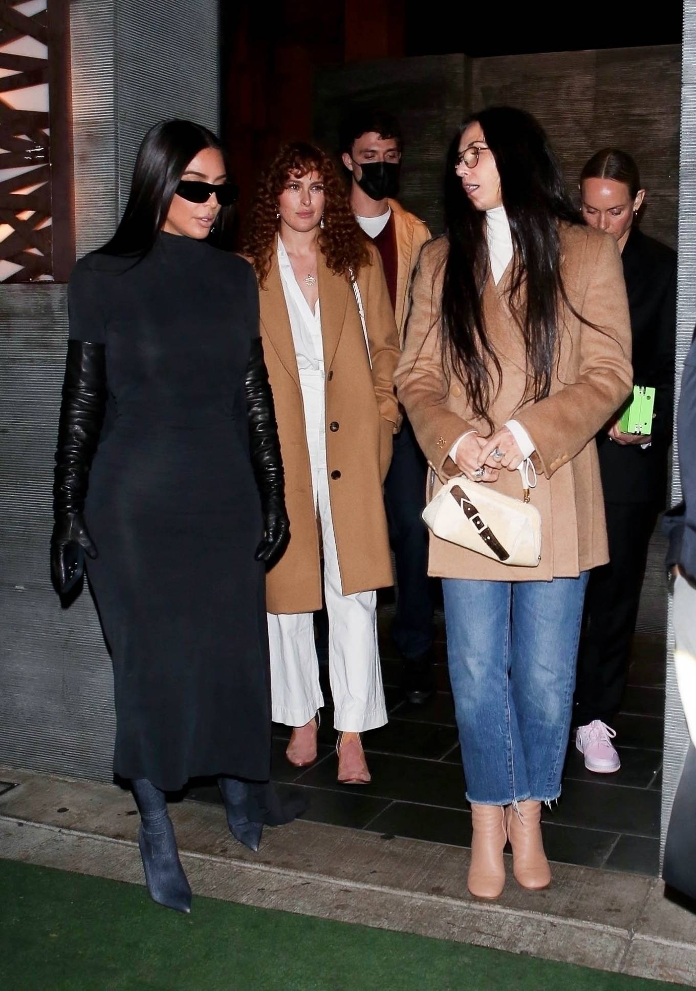 Kim Kardashian - Seen with Demi Moore in West Hollywood