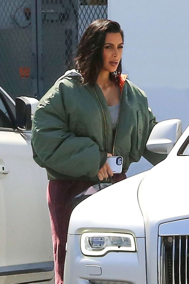 Kim Kardashian visits the studio in Westlake